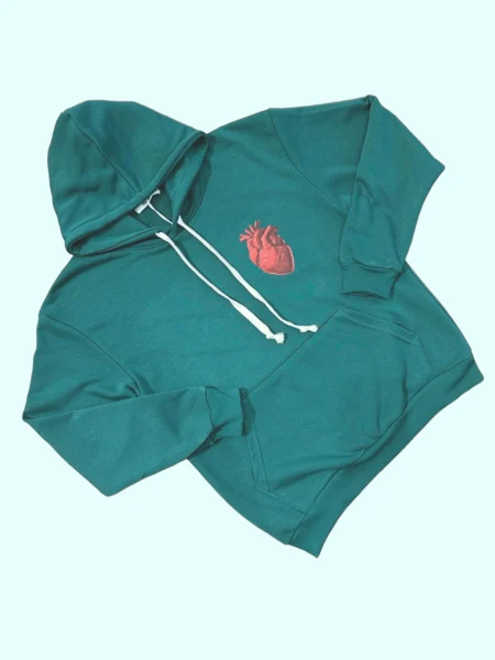 felpa heart di colore verde