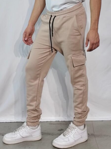 Pantaloni della tuta con tasconi beige